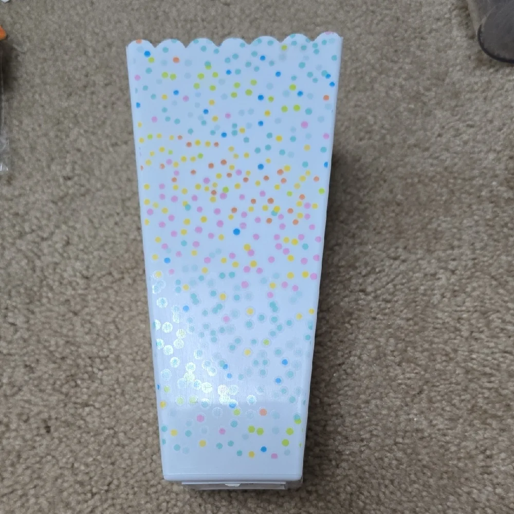 Colorful Polka Dot Popcorn Box